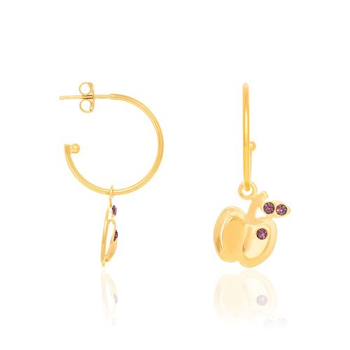 GOLD KID'S EARRING WITH CRYSTAL
