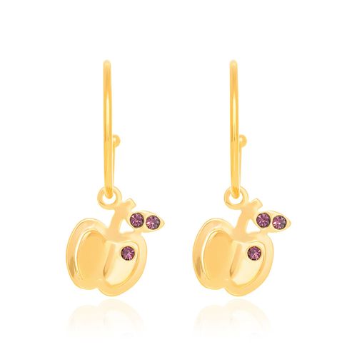 GOLD KID'S EARRING WITH CRYSTAL