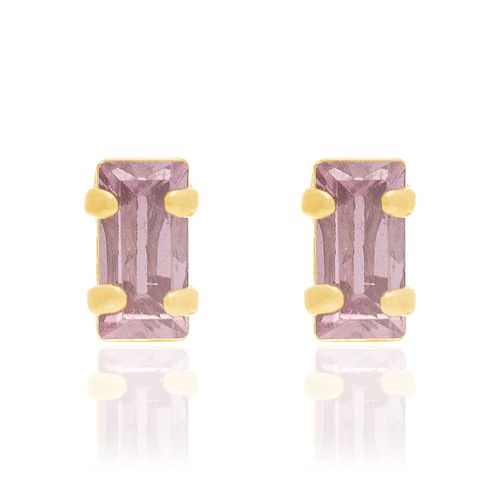 GOLD KID'S EARRING WITH CRYSTAL
