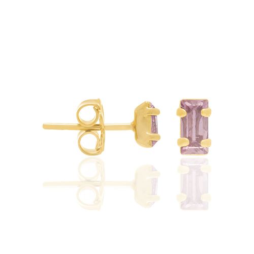 GOLD KID'S EARRING WITH CRYSTAL