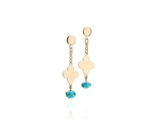 GOLD EARRING WITH CRYSTAL