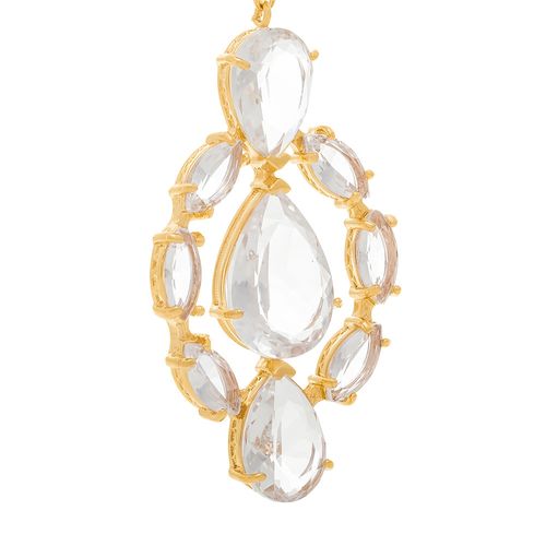 GOLD EARRING WITH CRYSTAL