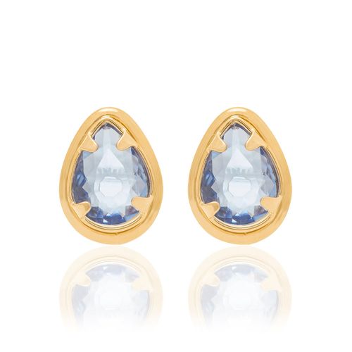 GOLD EARRING WITH CRYSTAL