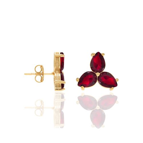 GOLD EARRING WITH CRYSTAL
