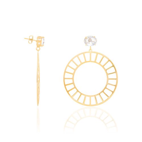GOLD EARRING WITH CRYSTAL