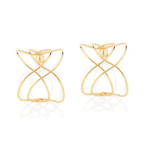GOLD TRIPLE FOREVER HOOP EARRINGS
