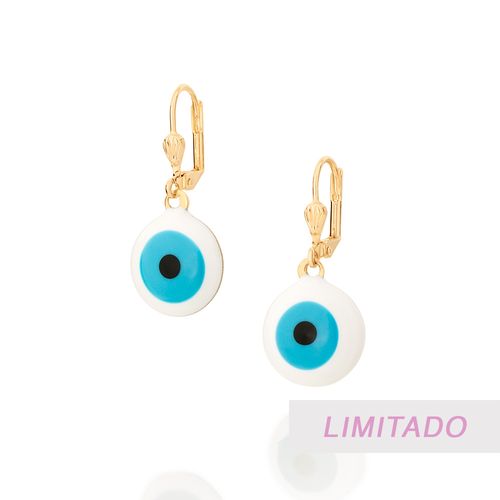GOLD EVIL EYE HUGGIE EARRINGS
