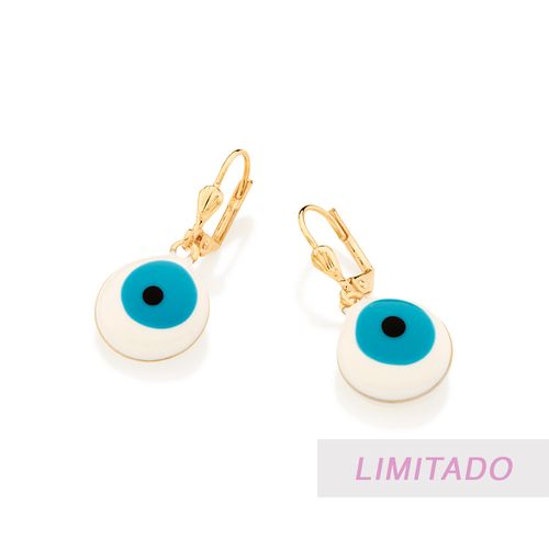 GOLD EVIL EYE HUGGIE EARRINGS