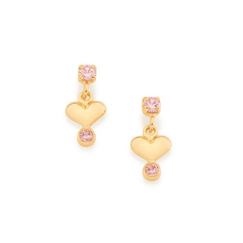 GOLD EARRING WITH ZIRCONIA