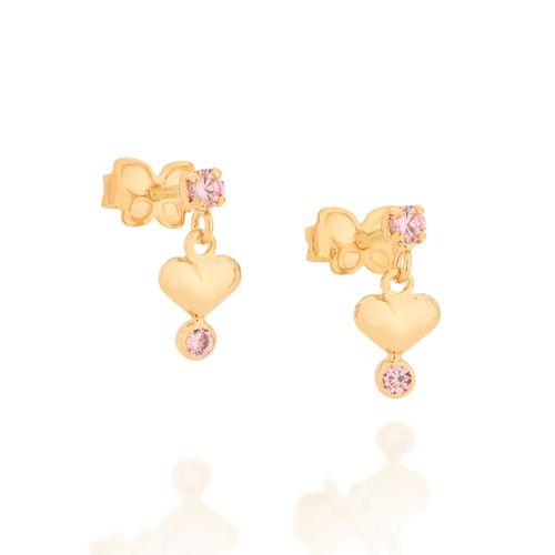 GOLD EARRING WITH ZIRCONIA