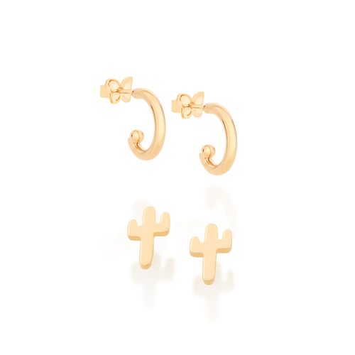 GOLD CACTUS EARRING KIT