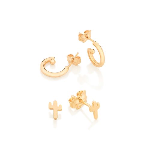 GOLD CACTUS EARRING KIT