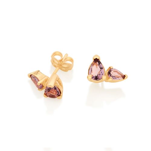 GOLD BRIGHT LIGHT EARRING IN PURPLE