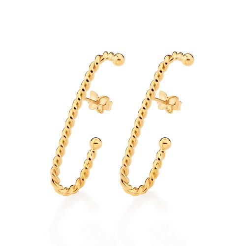 GOLD ROPE HOOK EARRINGS