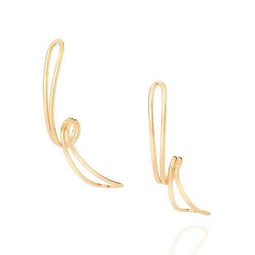 GOLD ABSTRACT TWIST EARRING