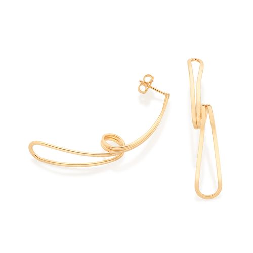 GOLD ABSTRACT TWIST EARRING