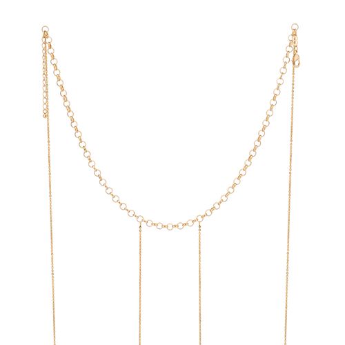GOLD SETTING SAIL BODY CHAIN