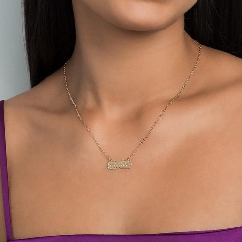 GOLD GRATIDÃO (GRATITUDE) PLAQUE NECKLACE