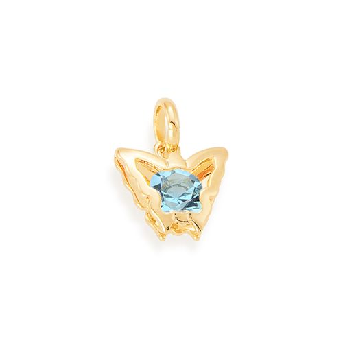 GOLD PENDANT WITH CRYSTALS