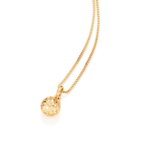 GOLD PENDANT WITH CRYSTAL