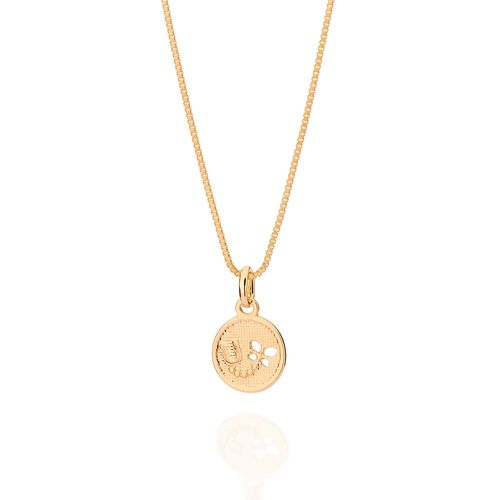 GOLD BUTTERFLY INITIAL PENDANT -LETTER U