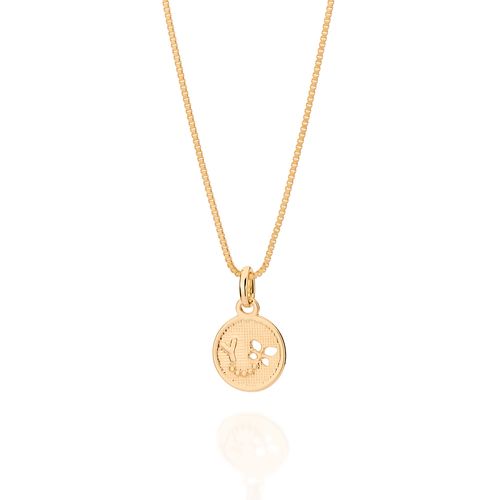 GOLD BUTTERFLY INITIAL PENDANT -LETTER Y