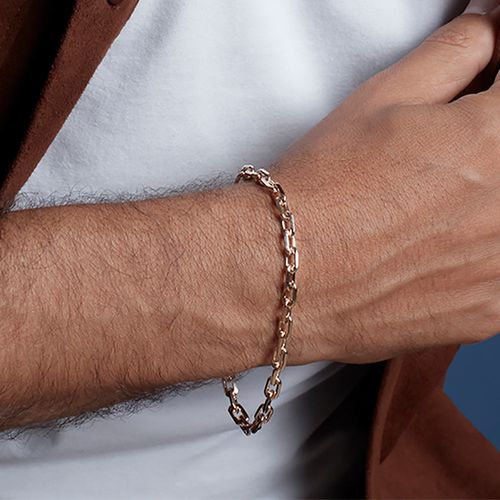 GOLD CABLE LINK CHAIN MEN’S BRACELET - 20CM (7.9IN)