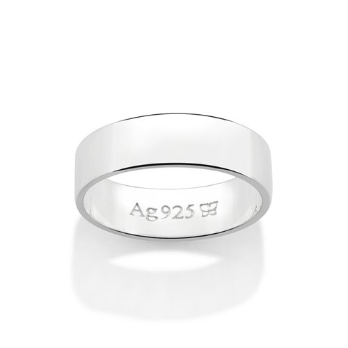 SILVER 925 THICK WEDDING BAND