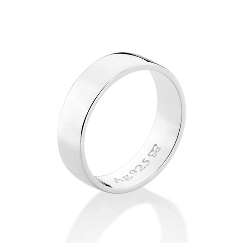 SILVER 925 THICK WEDDING BAND