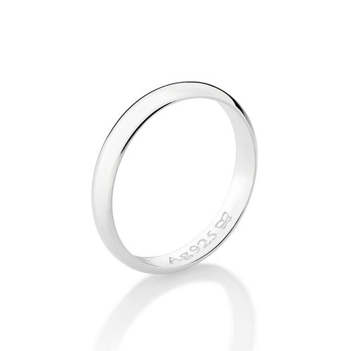 SILVER 925 ROUNDED THICK WEDDING BAND