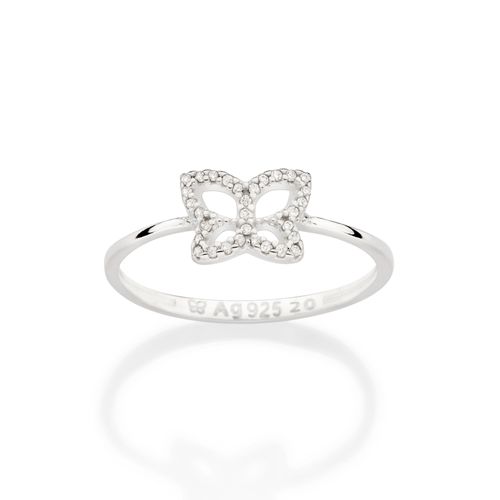 SILVER 925 BUTTERFLY SKINNY RING