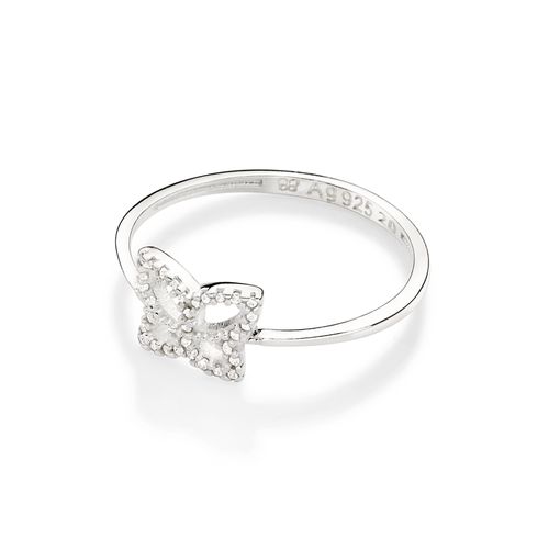 SILVER 925 BUTTERFLY SKINNY RING