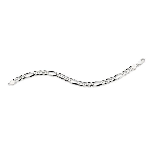 SILVER LARGE FIGARO LINK BRACELET LARGE