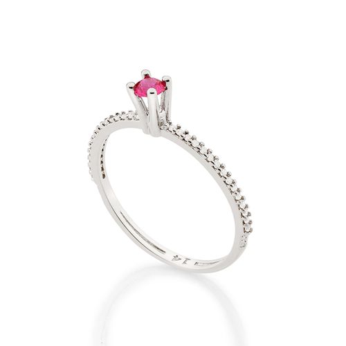 RHODIUM ELEGANT NIGHT ENGAGEMENT RING IN DARK BLUE