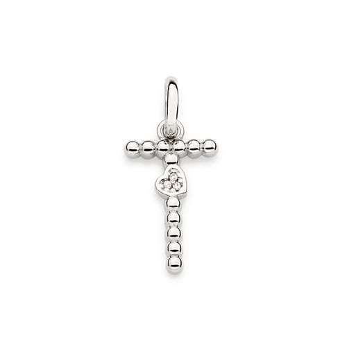 PLATINUM TEXTURED AND HEART LETTER PENDANT-LETTER T