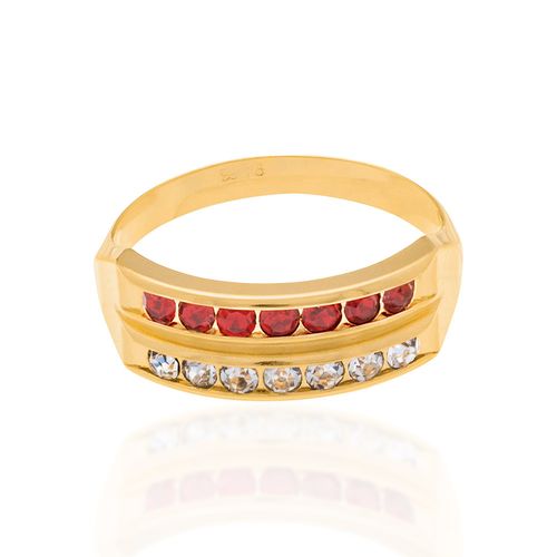 GOLD RING WITH CRYSTALS