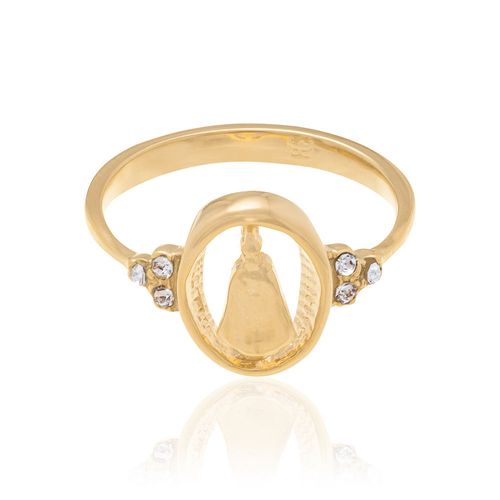 GOLD RING WITH CRYSTAL