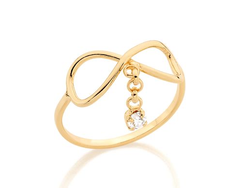 GOLD RING WITH CRYSTAL