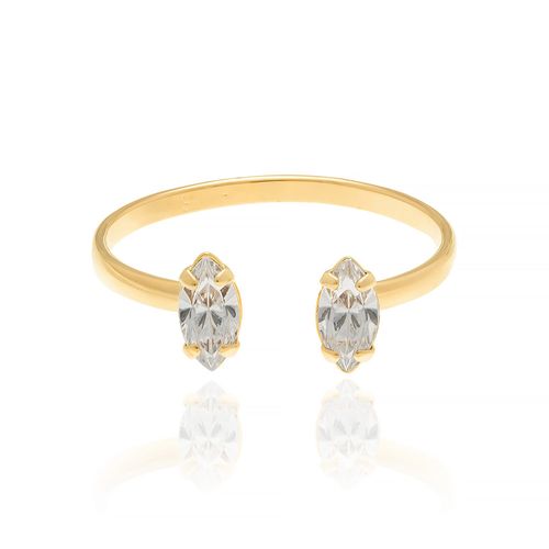GOLD RING WITH CRYSTAL
