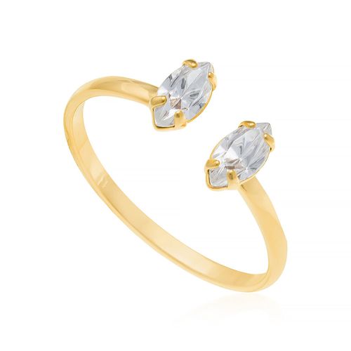 GOLD RING WITH CRYSTAL