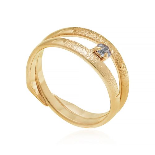 GOLD RING WITH CRYSTAL