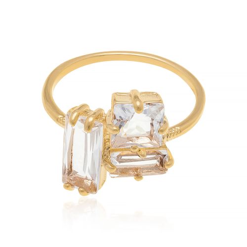 GOLD RING WITH CRYSTAL