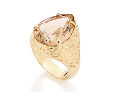 GOLD RING WITH CRYSTAL