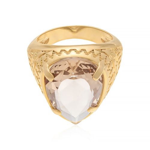 GOLD RING WITH CRYSTAL