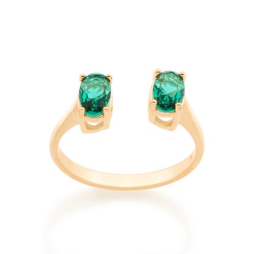 GOLD RING WITH CRYSTAL
