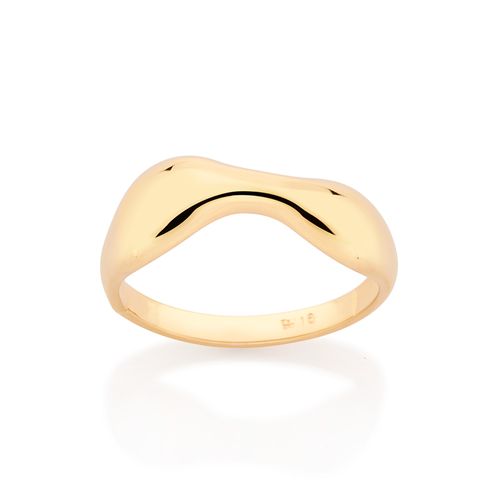 GOLD CONTOUR SKINNY RING