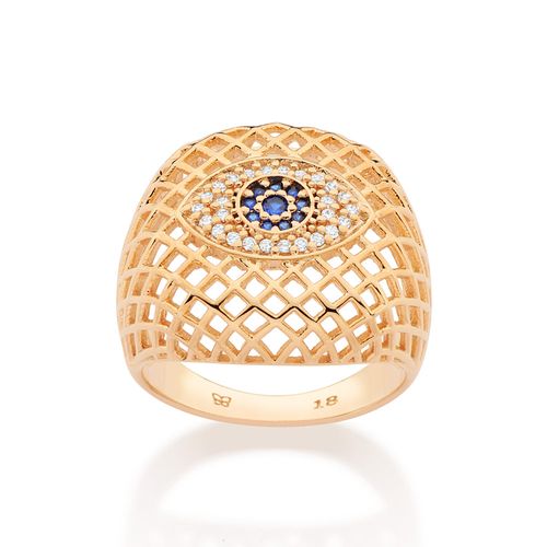 GOLD EVIL EYE MAXI RING