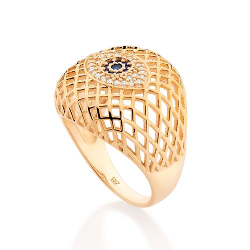 GOLD EVIL EYE MAXI RING