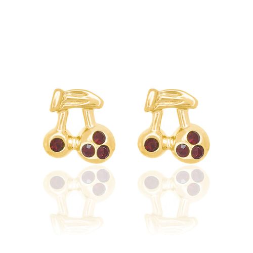 GOLD KID'S EARRING WITH CRYSTAL