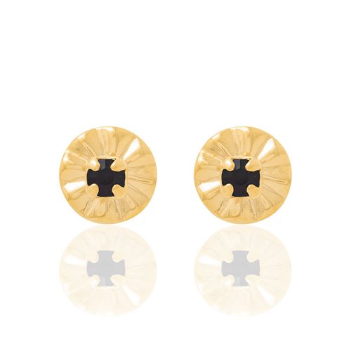 GOLD EARRING WITH CRYSTAL